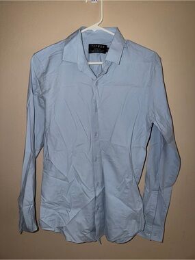 Topman Pale Blue Slim Fit Dress Shirt